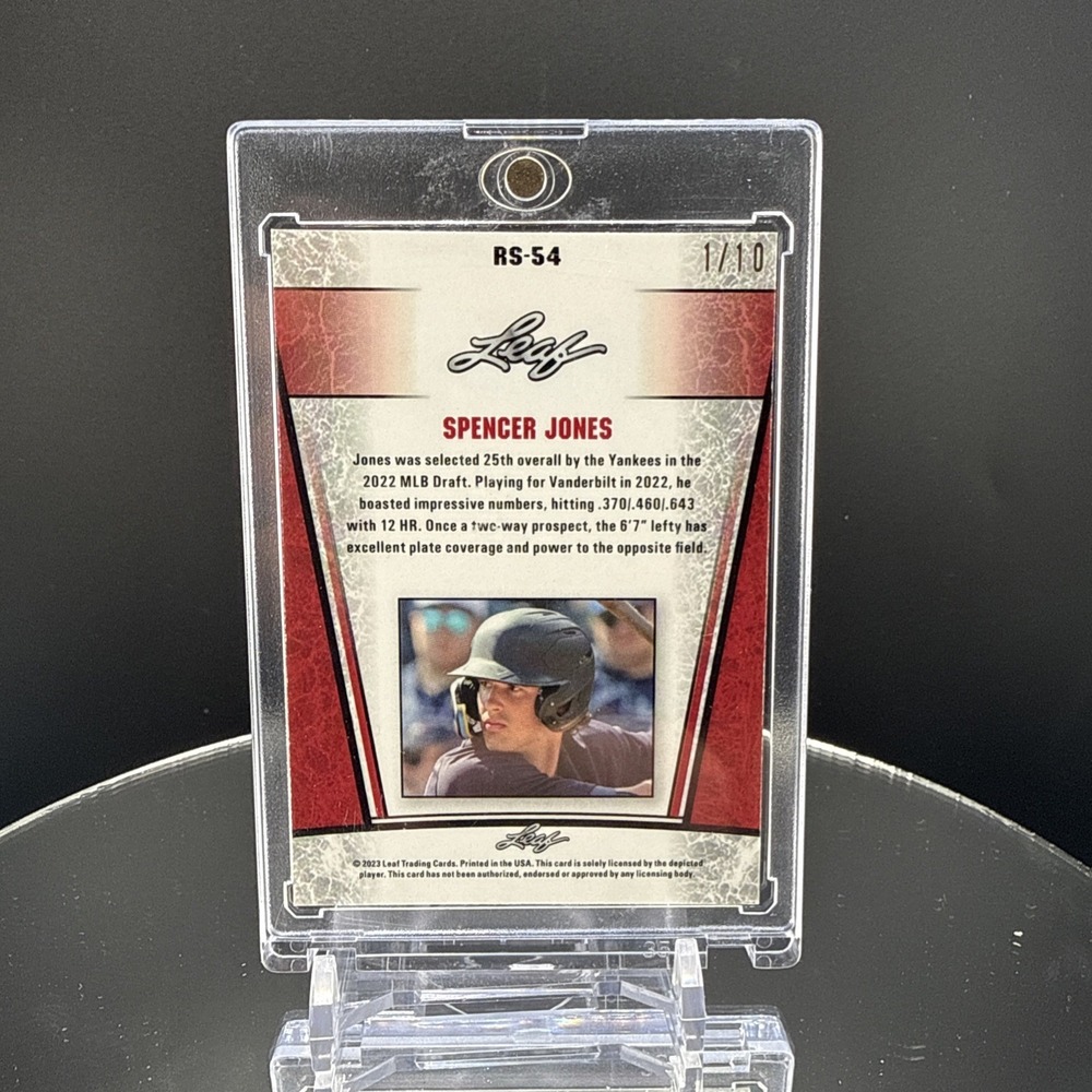 2023 Leaf Spencer Jones Purple Holo Refractor RC 1/10 Bookend - Picture 2 of 4